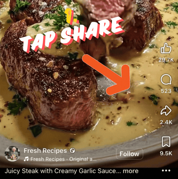 Open the share menu