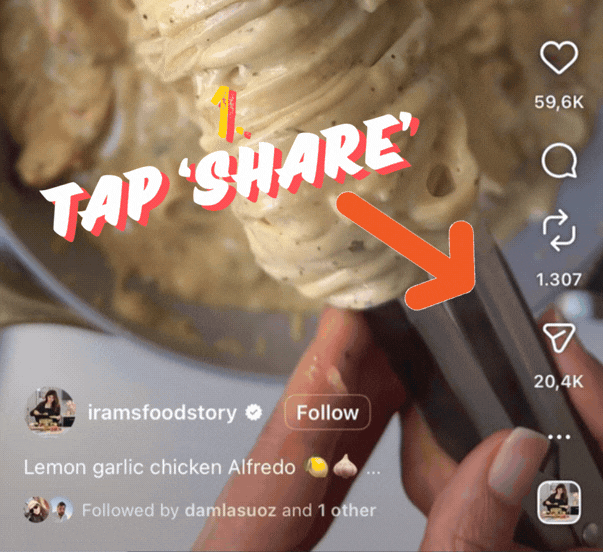 Open the recipe post