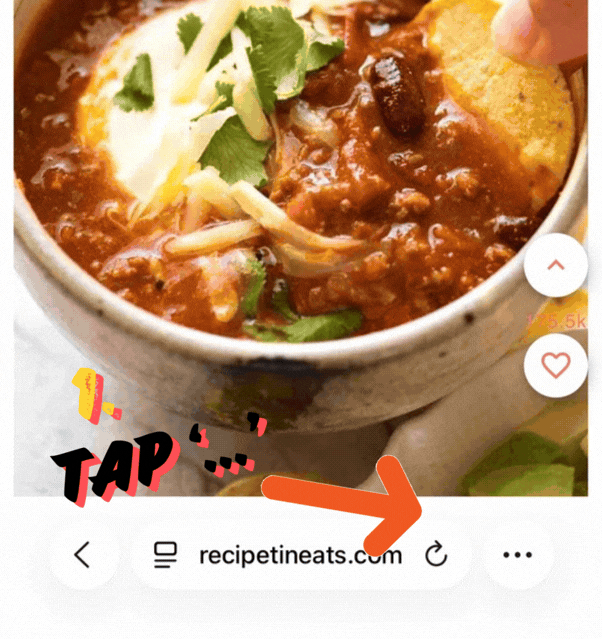 Open the page actions menu